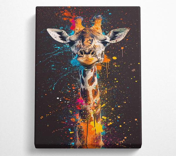  A Canvas Print of Giraffe Splash Canvas Wall Art