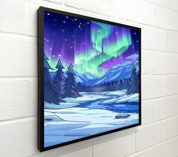 Blue Aurora Borealis