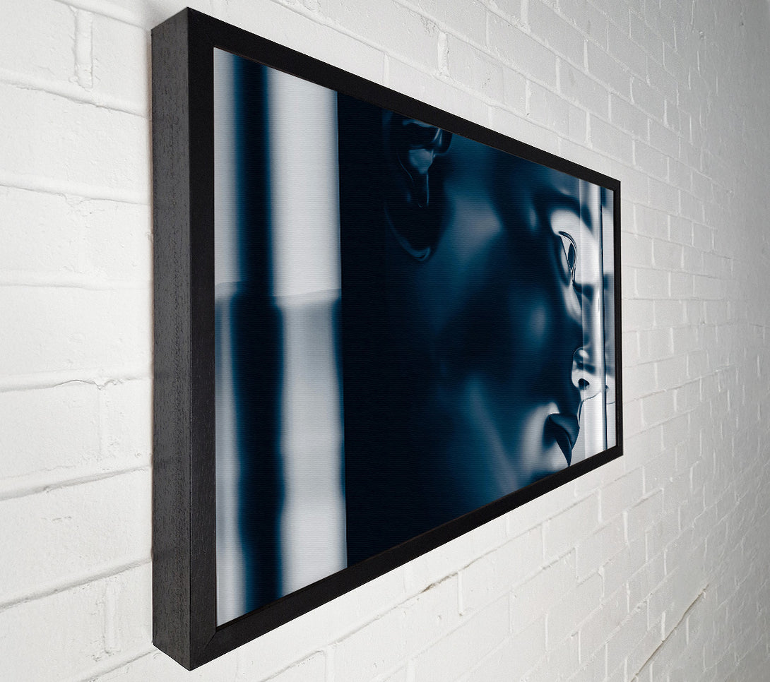  A Canvas Print of Indigo Glass Reflection Canvas Print