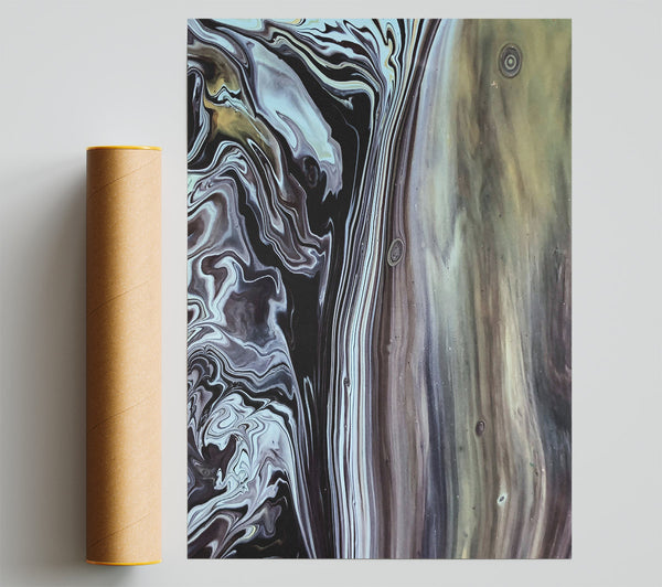 Ebony And Ivory Swirl Giclee Print