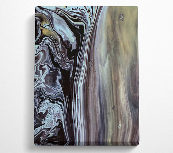 A Canvas Print of Ebony And Ivory Swirl Canvas Print