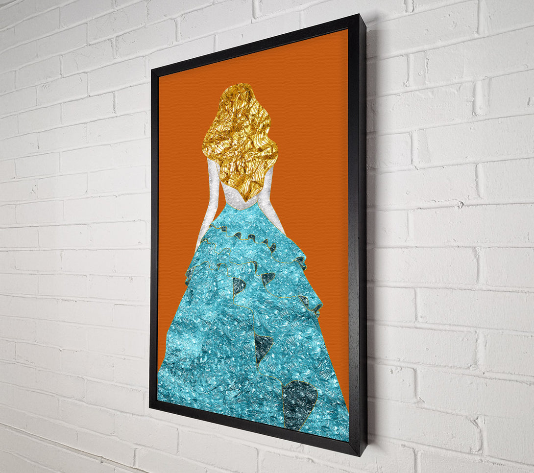  A Canvas Print of Girl In Blue Dress Canvas Print