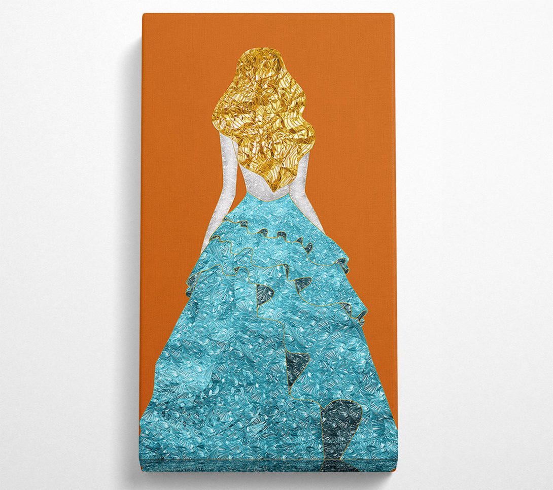  A Canvas Print of Girl In Blue Dress Canvas Print