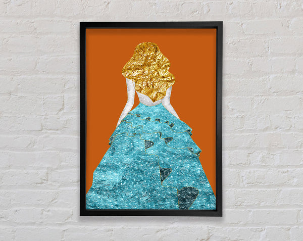 Girl In Blue Dress Framed Print