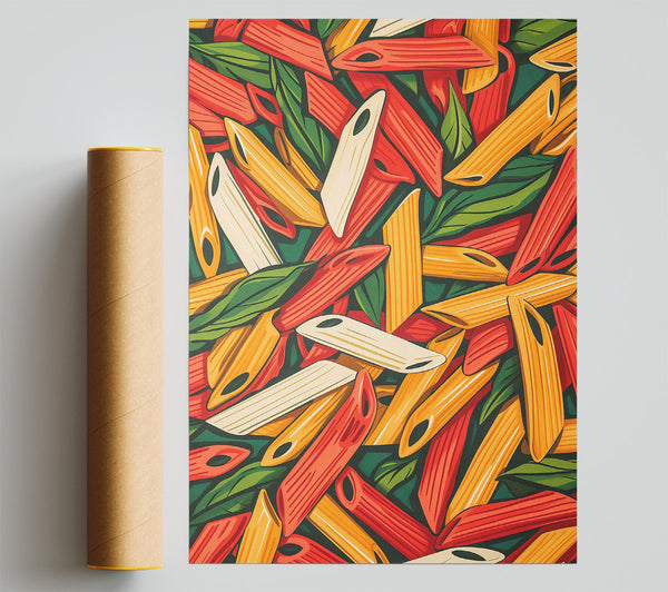 Red Pasta Symphony Poster