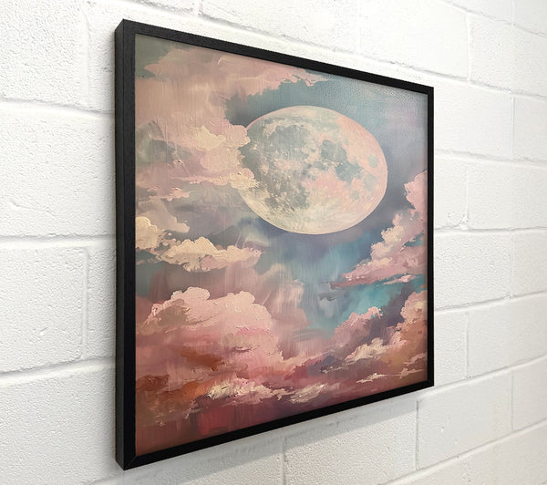Pale Moon And Clouds