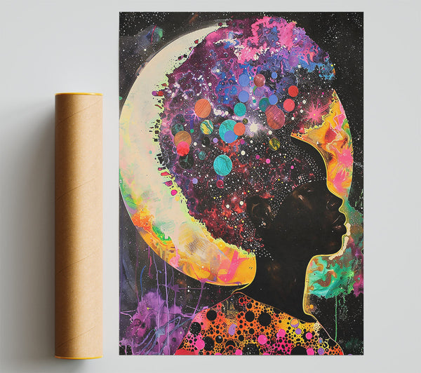 Cosmic Orange Dreamscape Poster