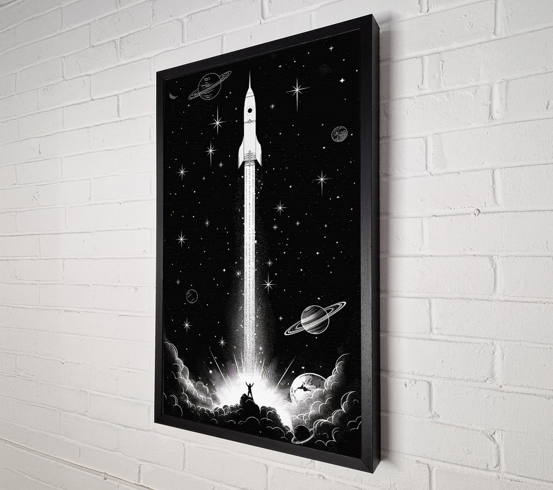  A Canvas Print of White Starry Ascent Canvas Art