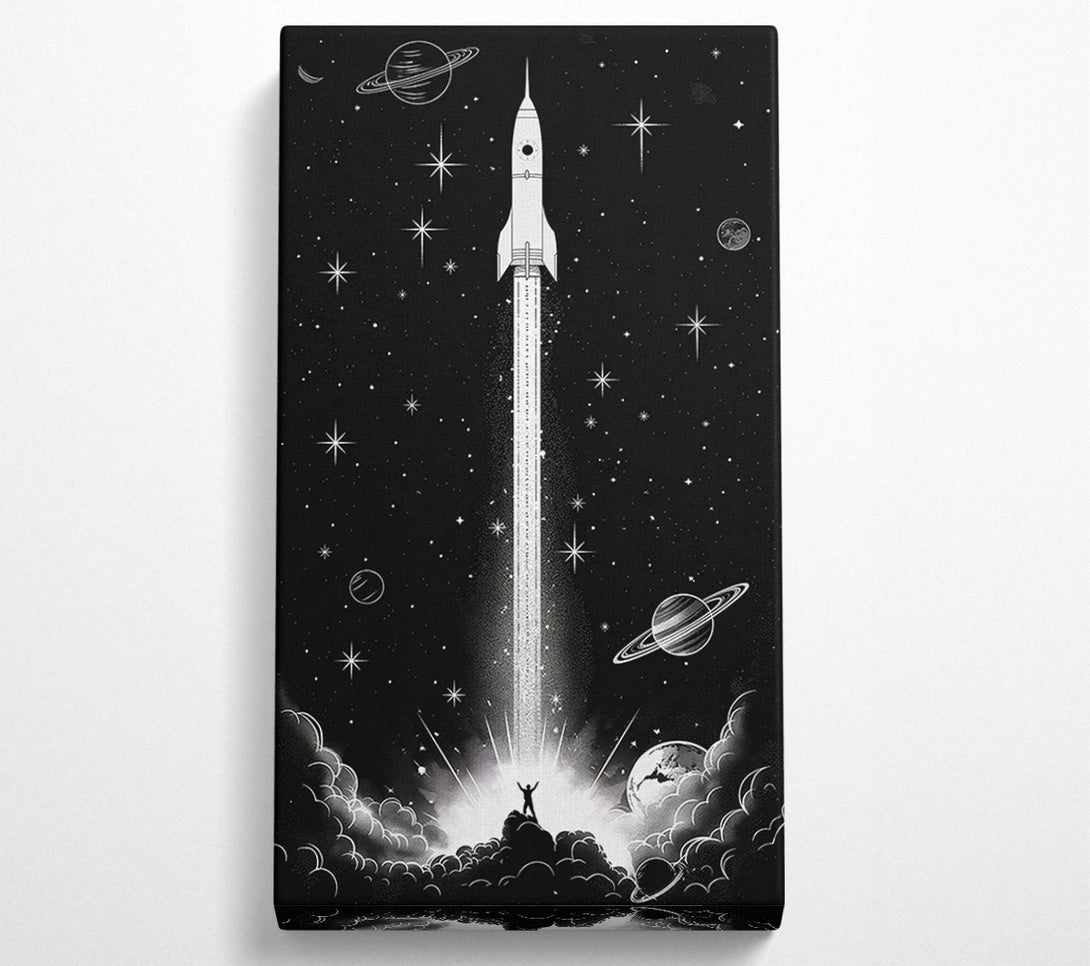  A Canvas Print of White Starry Ascent Canvas Art