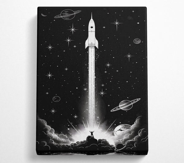  A Canvas Print of White Starry Ascent Canvas Art