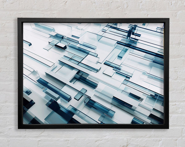 Glass And Grids Framed Print