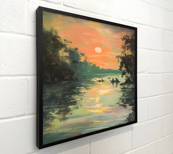 Orange Sunset River