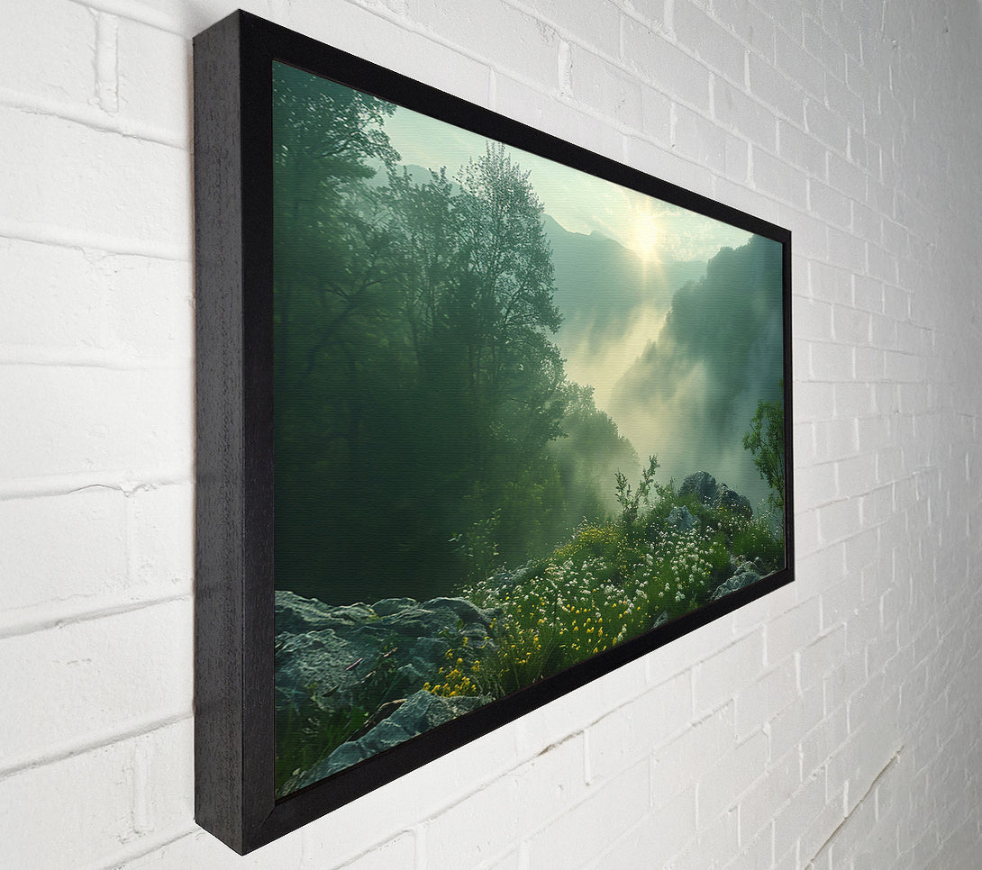  A Canvas Print of Emerald Mountain Haze Canvas Print