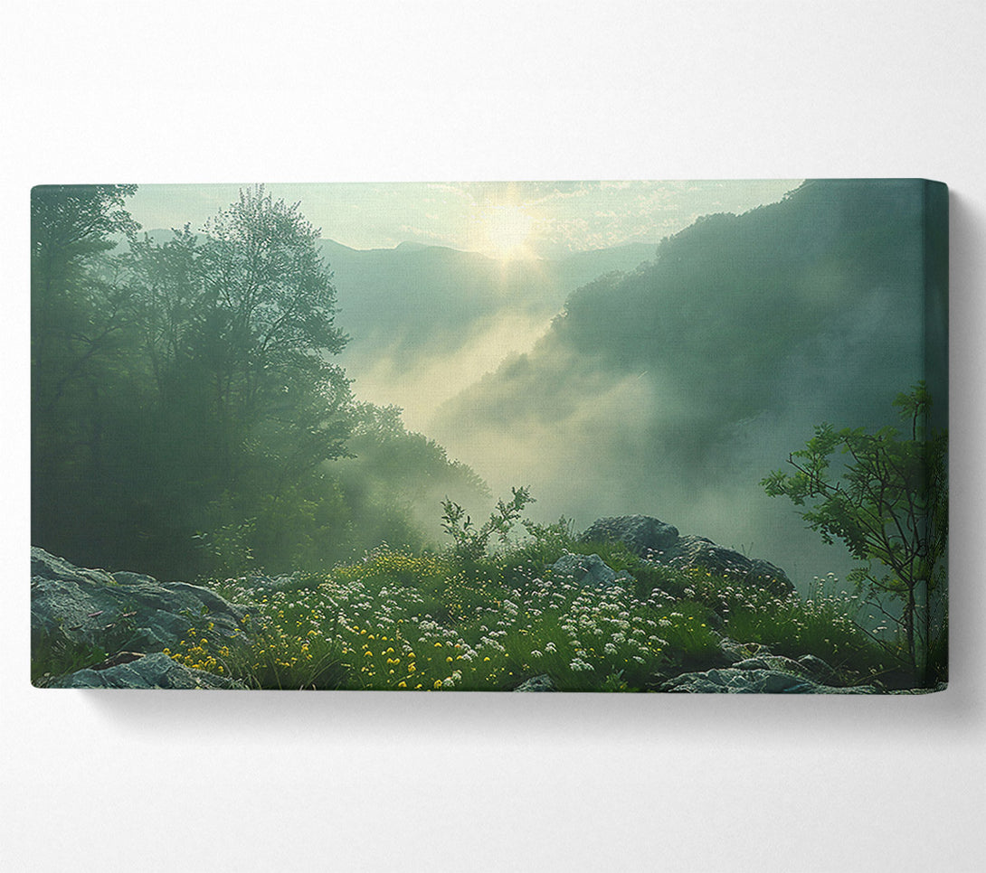  A Canvas Print of Emerald Mountain Haze Canvas Print