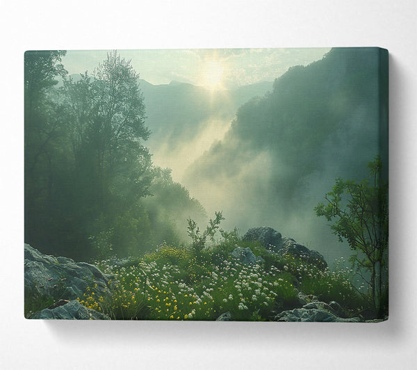  A Canvas Print of Emerald Mountain Haze Canvas Print