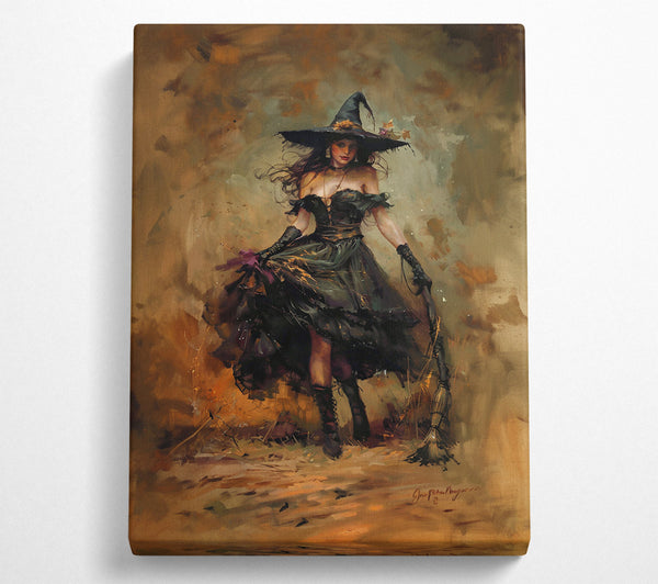  A Canvas Print of Ochre Witch'S Departure Canvas Art
