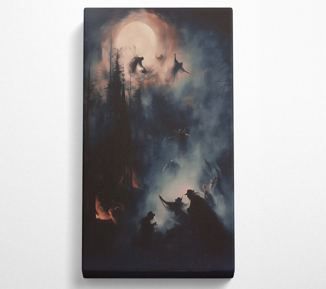  A Canvas Print of Crimson Moon'S Embrace Canvas Print