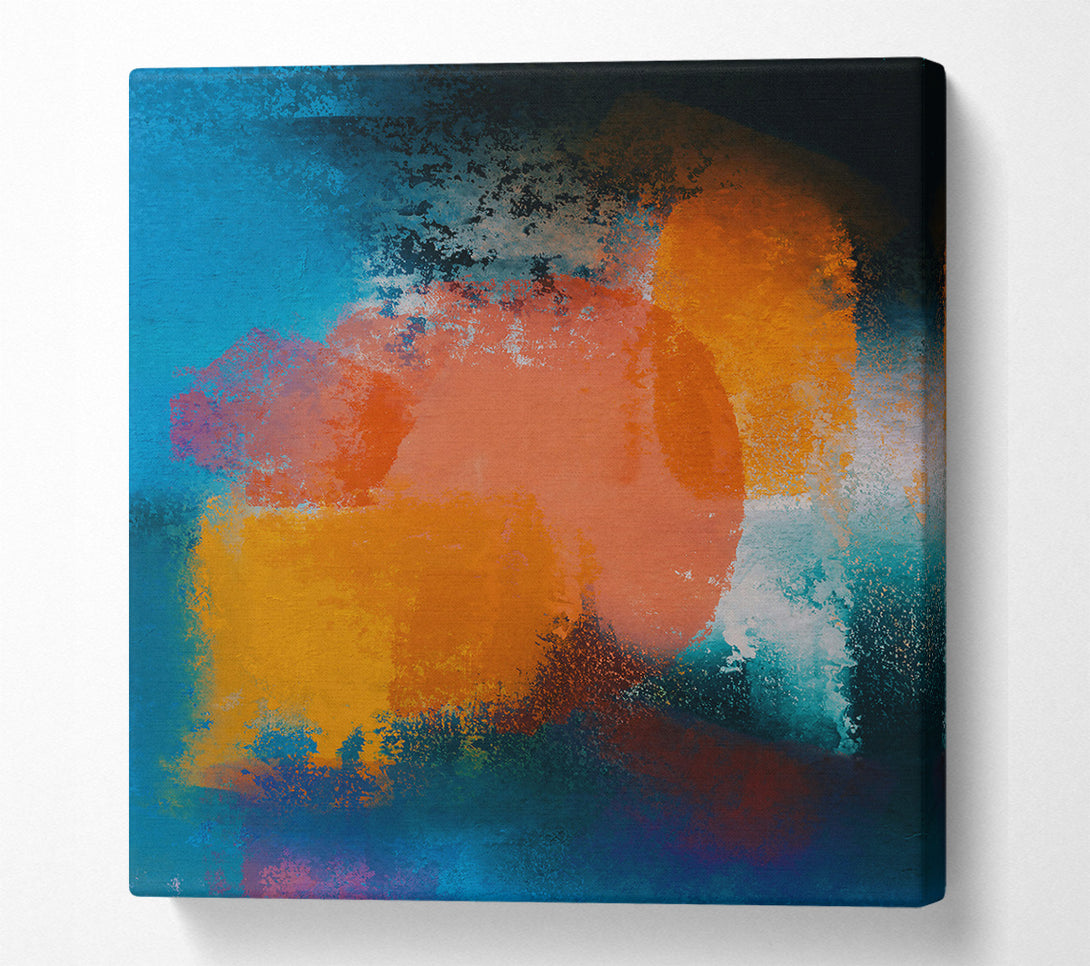  A Canvas Print of Azure And Orange Hues Canvas Print