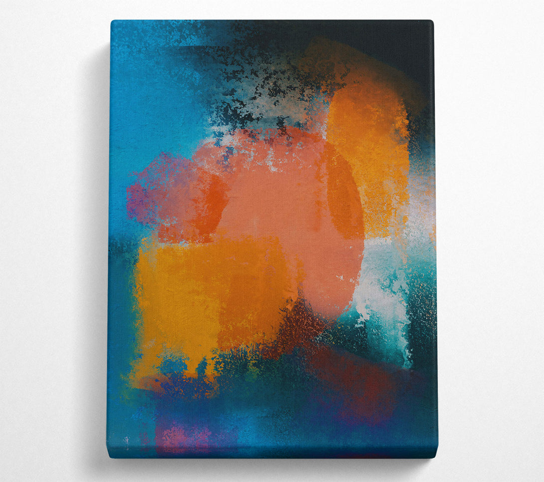  A Canvas Print of Azure And Orange Hues Canvas Print