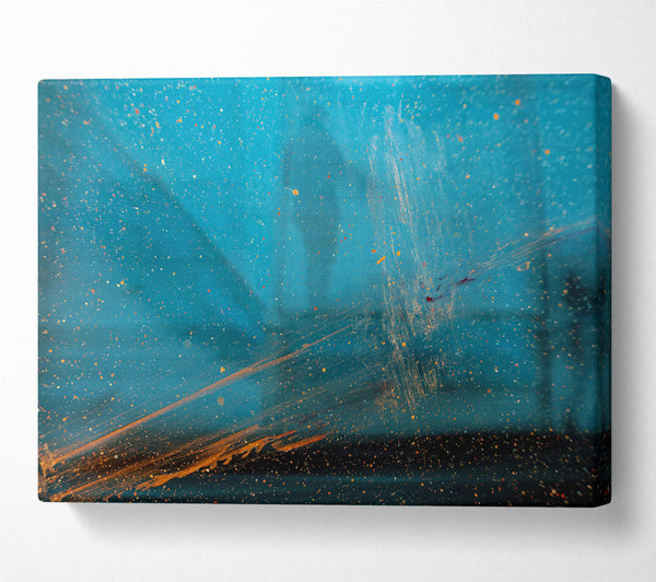  A Canvas Print of Azure Dust And Lines Canvas Wall Art