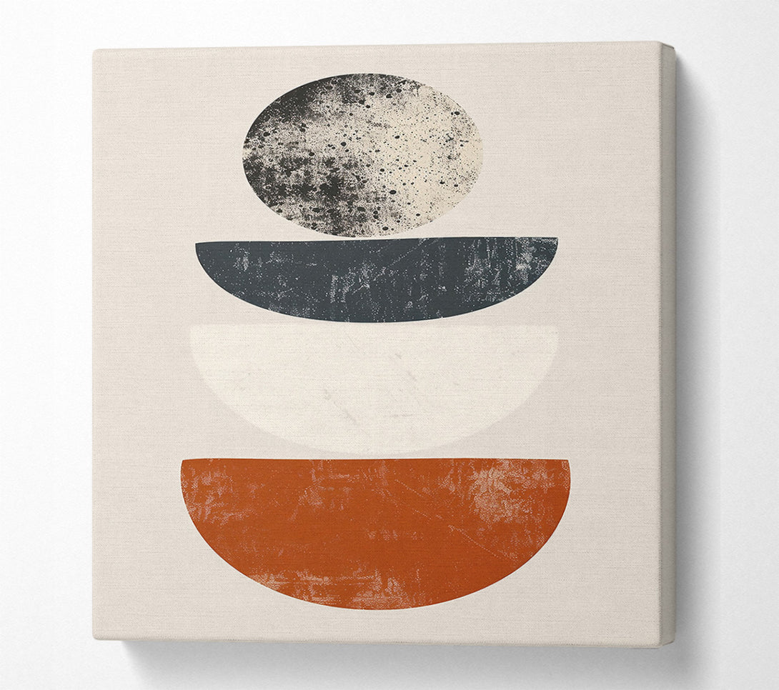  A Canvas Print of Terracotta Balanced Forms Canvas Print