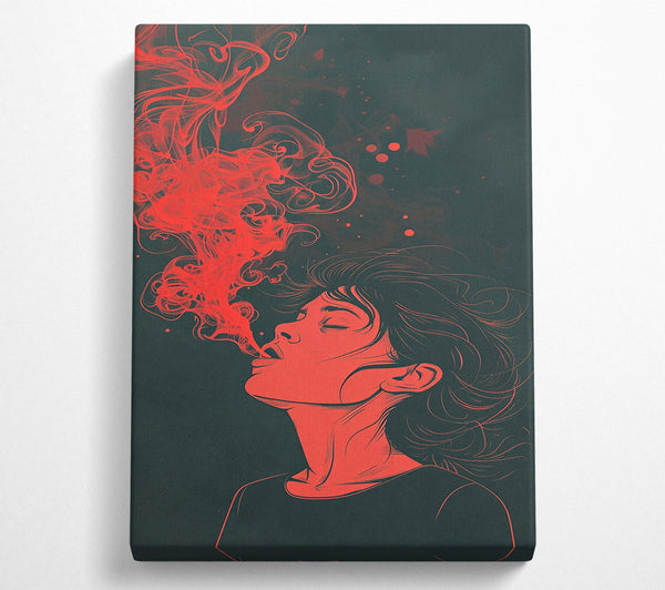  A Canvas Print of Crimson Smoke Dream Canvas Art