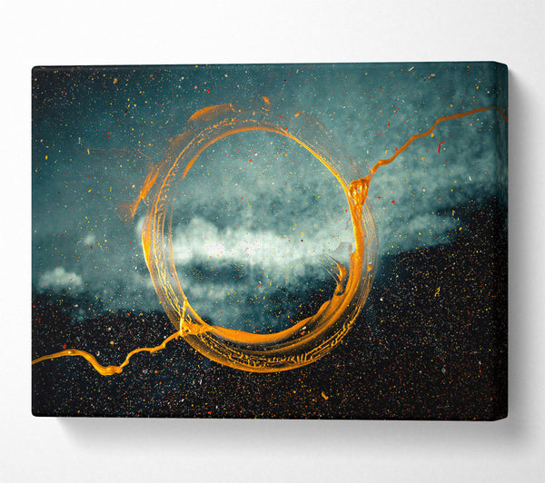  A Canvas Print of Golden Cosmic Ring Canvas Wall Art