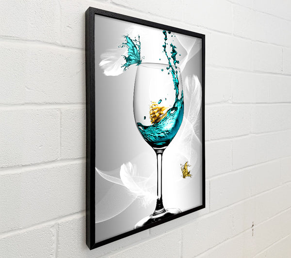 Glass Of Wine Butterfly