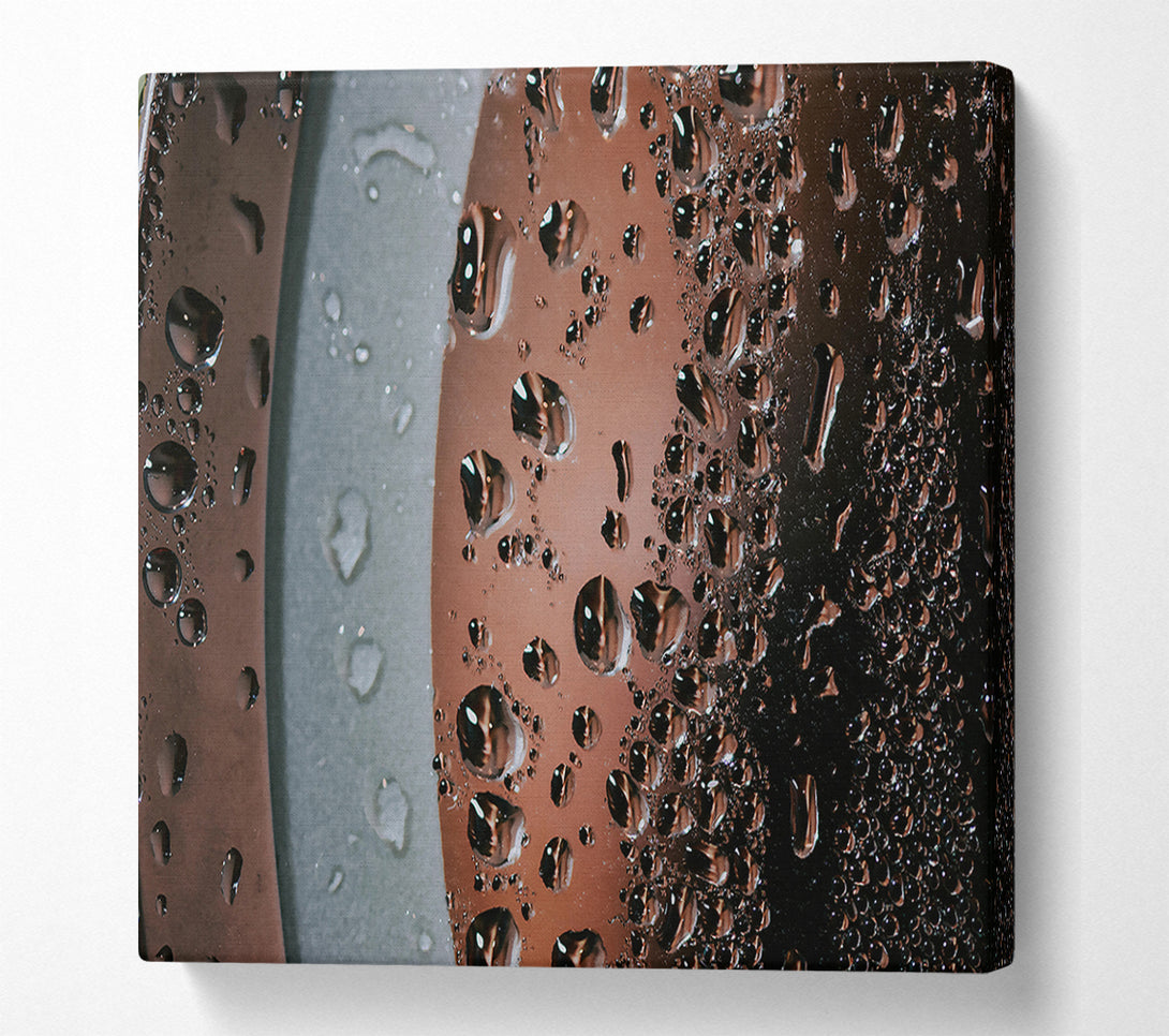  A Canvas Print of Copper Water Drops Canvas Print