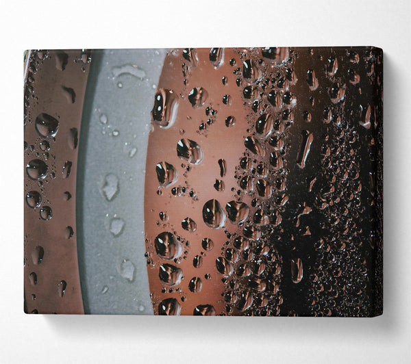  A Canvas Print of Copper Water Drops Canvas Print