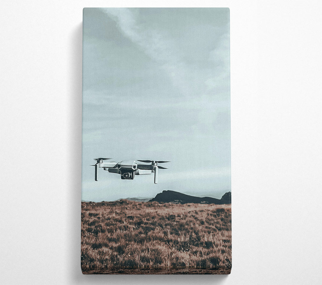  A Canvas Print of Blue Skies, White Drone Canvas Wall Art