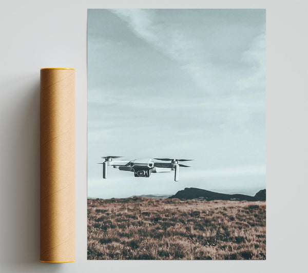 Blue Skies, White Drone Giclee Print