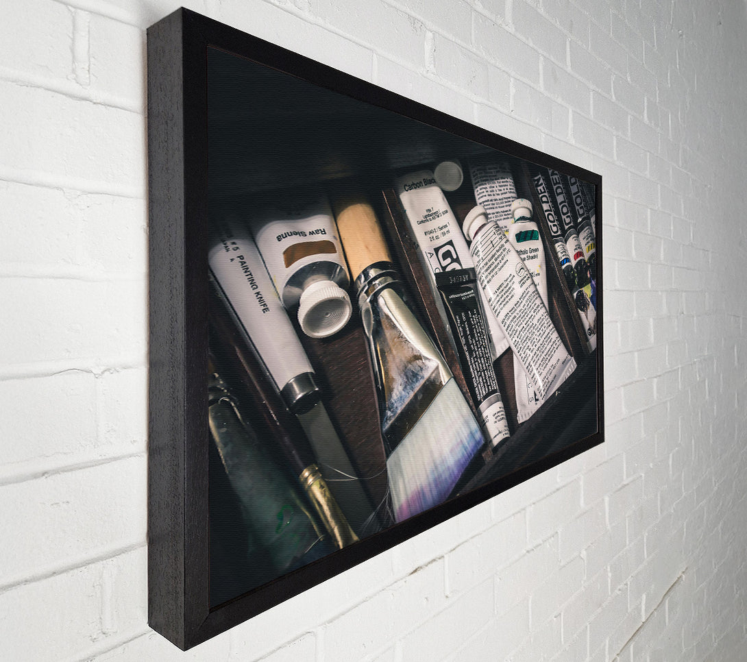  A Canvas Print of White Paint Palette Canvas Print