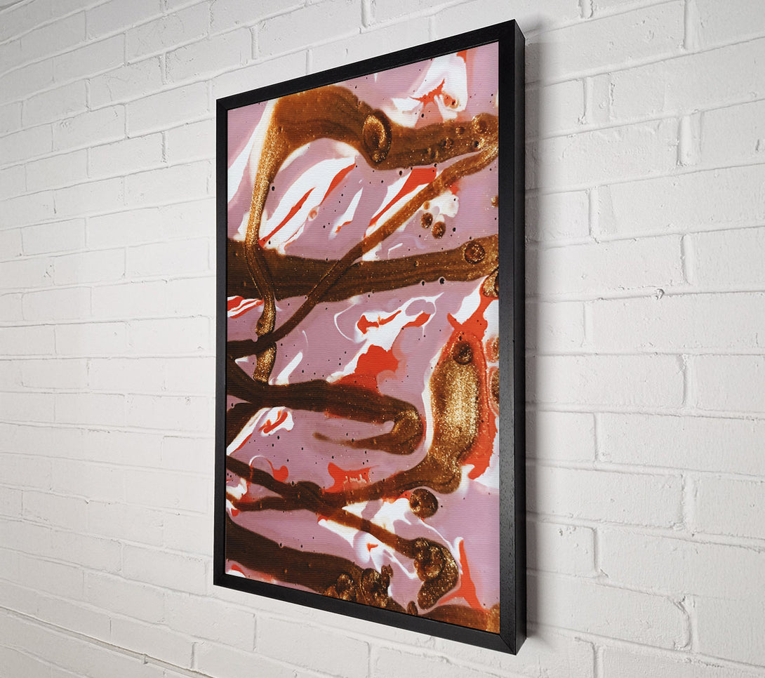  A Canvas Print of Golden Mauve Swirls Canvas Art