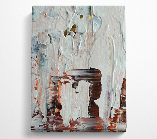  A Canvas Print of White Abstract Flows Canvas Print