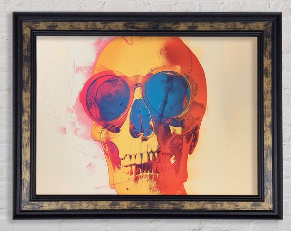 Glasses Skull Framed Print