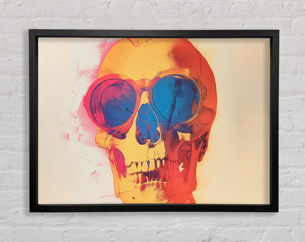 Glasses Skull Framed Print