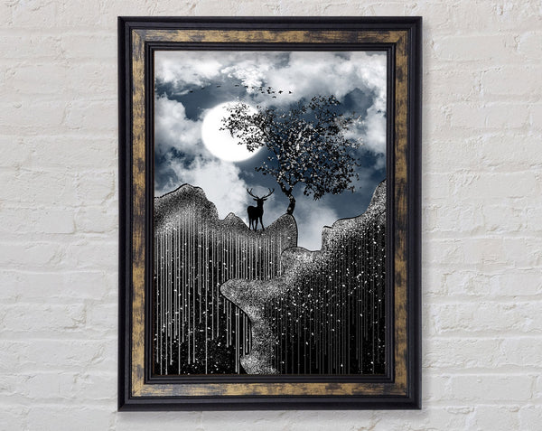 Glitte Deer Framed Print