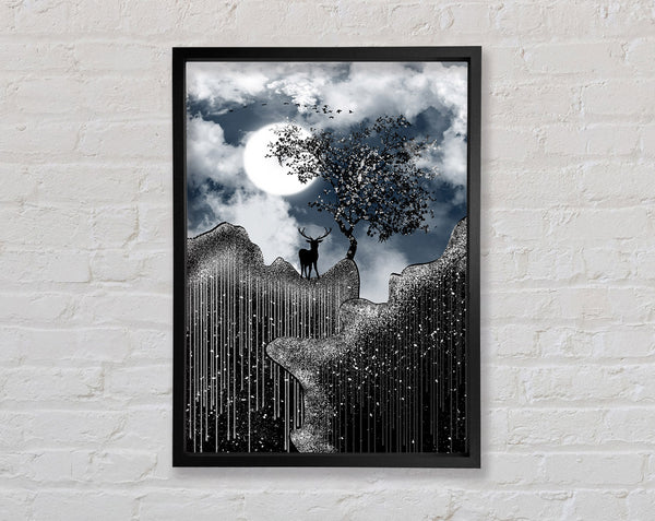 Glitte Deer Framed Print