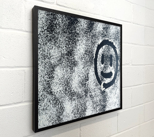 Banksy White Smile On Black