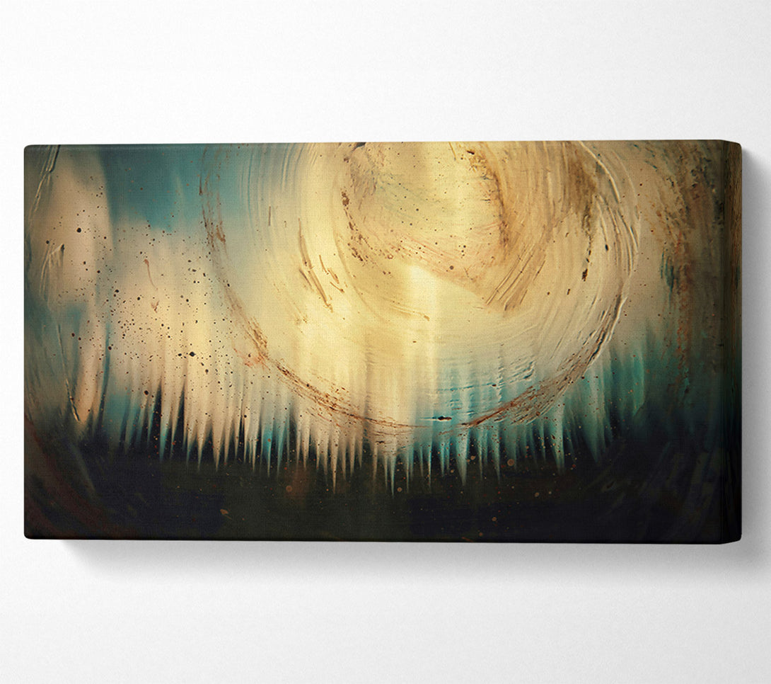  A Canvas Print of Golden Abstract Swirl Canvas Art
