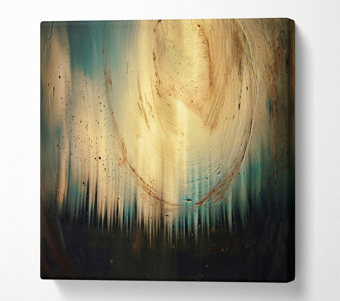  A Canvas Print of Golden Abstract Swirl Canvas Art