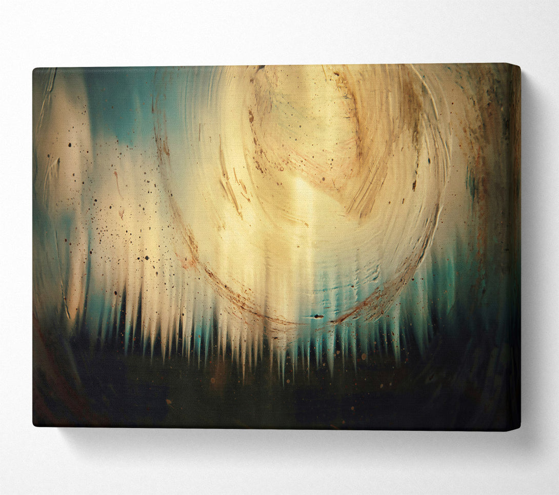  A Canvas Print of Golden Abstract Swirl Canvas Art