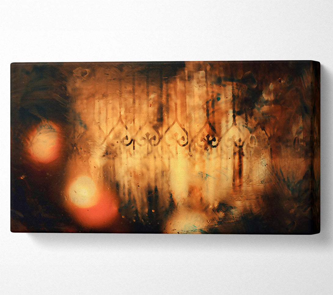  A Canvas Print of Golden Window Lights Canvas Art