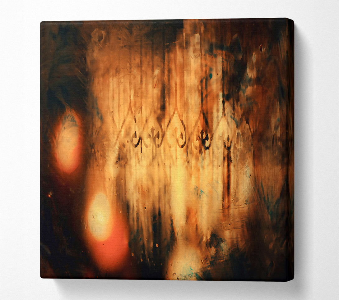  A Canvas Print of Golden Window Lights Canvas Art