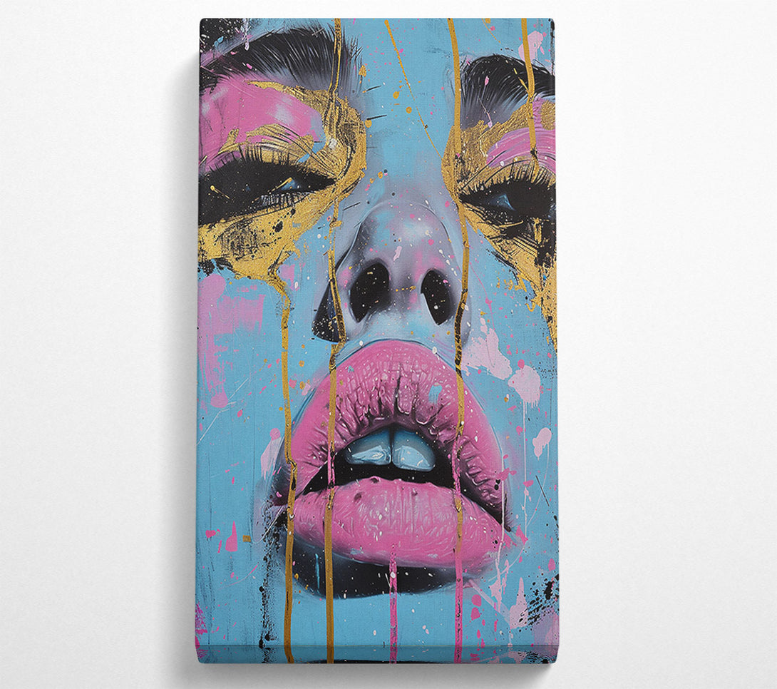  A Canvas Print of Glitter Eye Shadow Lips Canvas Print