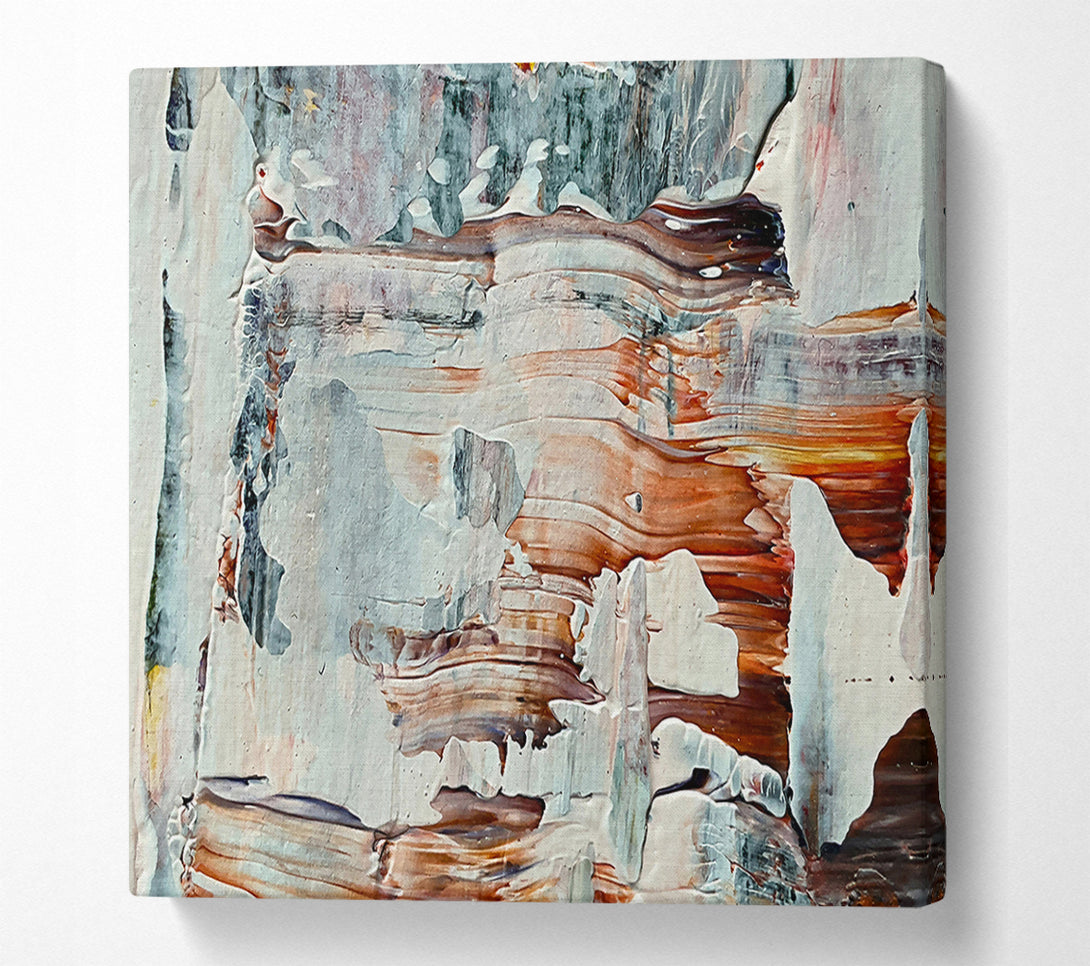  A Canvas Print of Whitewashed Rust Layers Canvas Wall Art