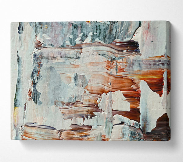  A Canvas Print of Whitewashed Rust Layers Canvas Wall Art