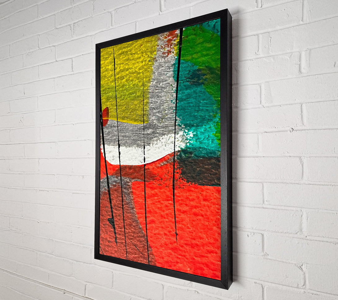  A Canvas Print of Crimson Lines And Strokes Canvas Print