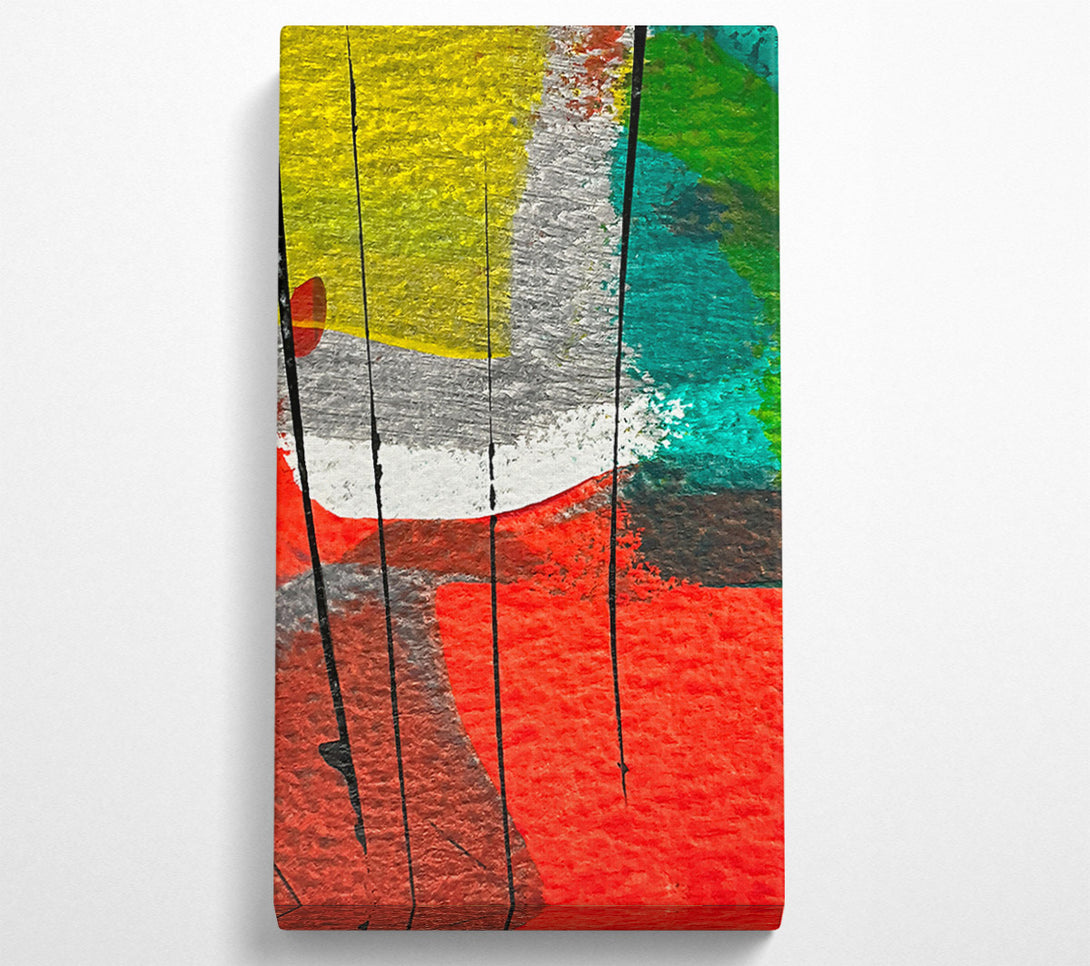  A Canvas Print of Crimson Lines And Strokes Canvas Print